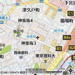 神楽坂通り商店会事務所周辺の地図