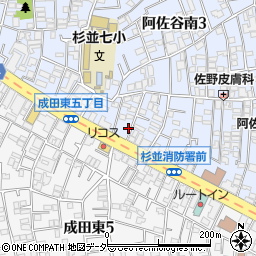 東京都杉並区阿佐谷南3丁目8-16周辺の地図