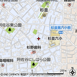 東京都杉並区阿佐谷南1丁目25周辺の地図