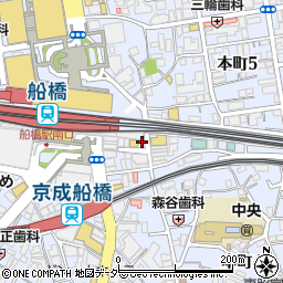 千葉県船橋市本町4丁目1-11周辺の地図