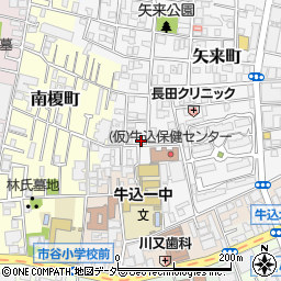 東京都新宿区矢来町13周辺の地図