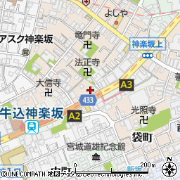 東京都新宿区横寺町68周辺の地図