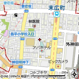 東京都千代田区外神田3丁目周辺の地図