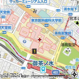 東京都文京区湯島1丁目周辺の地図