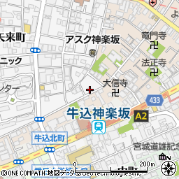 東京都新宿区矢来町87周辺の地図