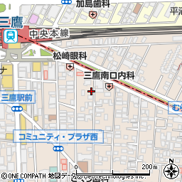 パークジャパン三鷹第１７駐車場周辺の地図