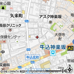 東京都新宿区矢来町80周辺の地図