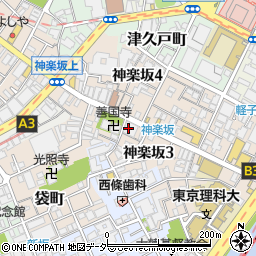 三菱ＵＦＪ銀行神楽坂支店 ＡＴＭ周辺の地図