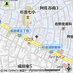 東京都杉並区阿佐谷南3丁目8-15周辺の地図