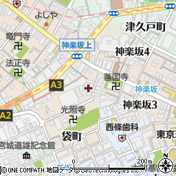 東京都新宿区袋町3-6周辺の地図