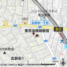 ビーフラット北新宿駐車場周辺の地図
