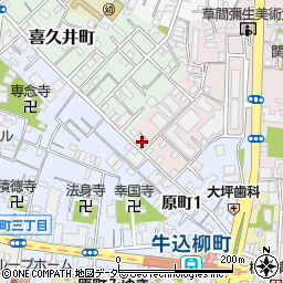東京都新宿区弁天町176周辺の地図