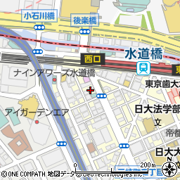 松屋 水道橋店周辺の地図