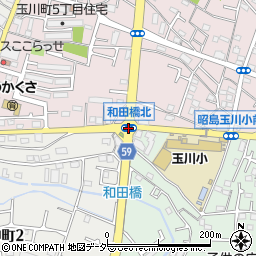 和田橋北周辺の地図