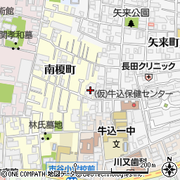 東京都新宿区南榎町54周辺の地図