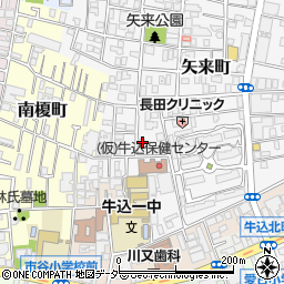 東京都新宿区矢来町14周辺の地図
