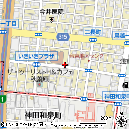 東京都台東区台東1丁目周辺の地図