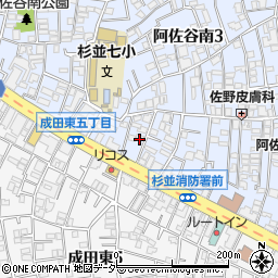東京都杉並区阿佐谷南3丁目8周辺の地図
