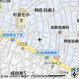 東京都杉並区阿佐谷南3丁目7-17周辺の地図