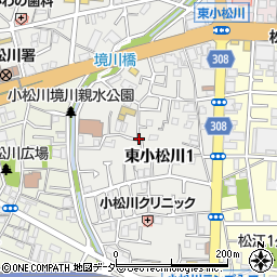 東京都江戸川区東小松川1丁目周辺の地図