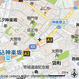 東京都新宿区岩戸町7周辺の地図