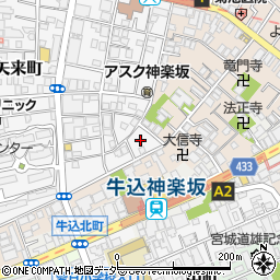 東京都新宿区矢来町88周辺の地図