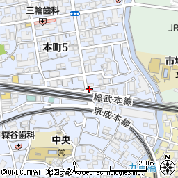 コインパーキングＩｎ＆Ｏｕｔ船橋本町５丁目第２駐車場周辺の地図