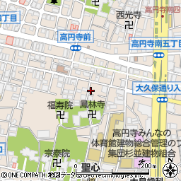 東京都杉並区高円寺南周辺の地図