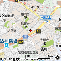 カクヤス神楽坂店周辺の地図