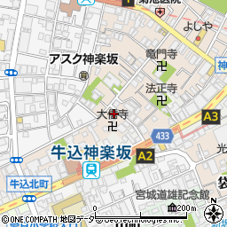 東京都新宿区横寺町45周辺の地図