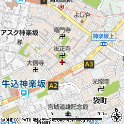 東京都新宿区横寺町37-45周辺の地図