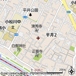 東京都江戸川区平井2丁目13-14周辺の地図