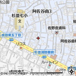 東京都杉並区阿佐谷南3丁目7-16周辺の地図