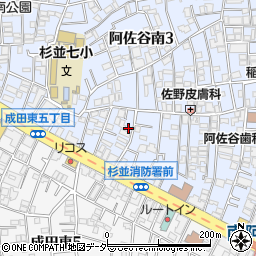 東京都杉並区阿佐谷南3丁目7-16周辺の地図