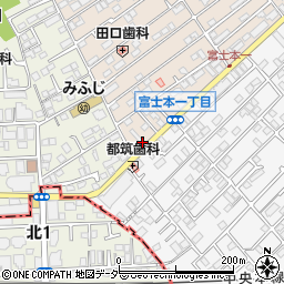 エイブルパーキング富士本１丁目駐車場周辺の地図