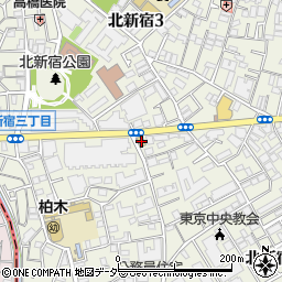 ローソン北新宿１丁目店周辺の地図
