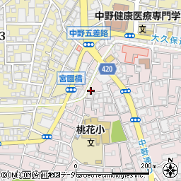 北辰中野寮周辺の地図