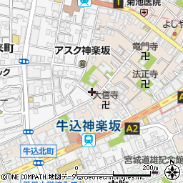 東京都新宿区横寺町23周辺の地図