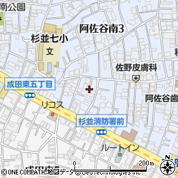 東京都杉並区阿佐谷南3丁目7-13周辺の地図