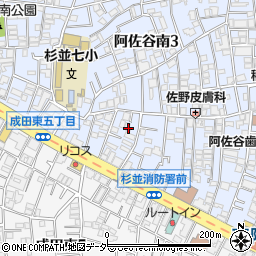 東京都杉並区阿佐谷南3丁目7-13周辺の地図