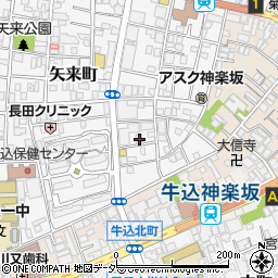 東京都新宿区矢来町79周辺の地図