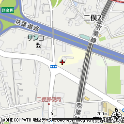 千葉県市川市二子飛地周辺の地図