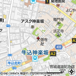 東京都新宿区横寺町22周辺の地図