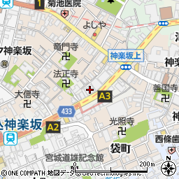 東京都新宿区岩戸町5周辺の地図