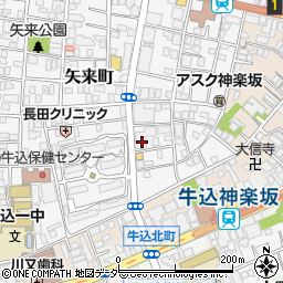 東京都新宿区矢来町78周辺の地図