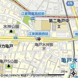 江東新橋西詰周辺の地図