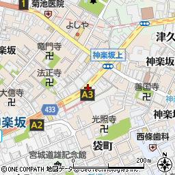 東京都新宿区岩戸町周辺の地図