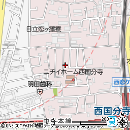 東京都国分寺市西恋ケ窪2丁目周辺の地図