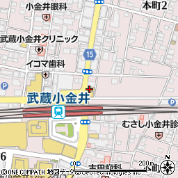 ファミリーマート武蔵小金井駅前店周辺の地図