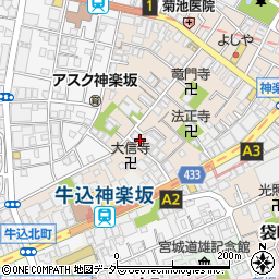 東京都新宿区横寺町41周辺の地図